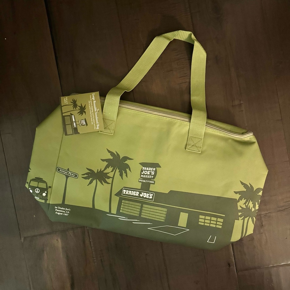 Trader Joe’s | Olive Green Large Insulated Tote Bag